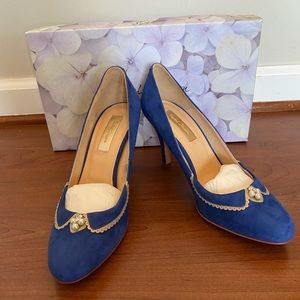 Rachel Simpson Catherine Royal Blue Suede Shoes